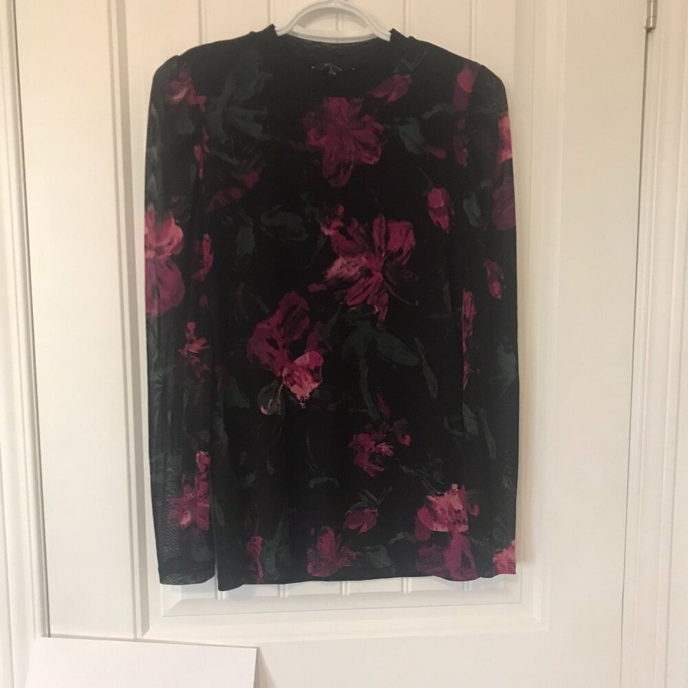 RW&CO Mesh Floral Top
